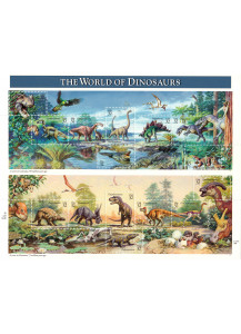 USA 1997 francobolli su foglietto tematica dinosauri nuovo - Grandi Dimensioni